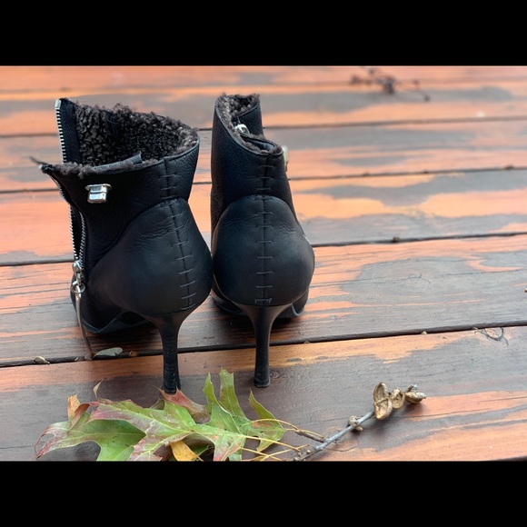 Giuseppe Zanoti Leather Shearling Boots Size 36 - Picture 4 of 6